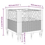 vidaXL Jardinière avec piquets marron 43 5x43 5x43 5 cm PP