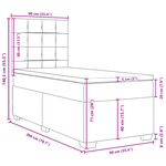 vidaXL Sommier à lattes de lit avec matelas Marron foncé 90x200 cm