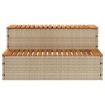 VidaXL Marche bain remous beige 100x50x50 5 cm polyrotin acacia massif
