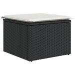 vidaXL Ensemble de canapé de jardin de 8 pièces avec coussins en poly rotin noir