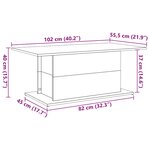 vidaXL Table basse vieux bois 102x55 5x40 cm bois d'ingénierie