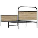 vidaXL Cadre de lit sans matelas 100x200 cm chêne sonoma
