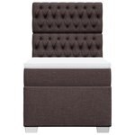 vidaXL Sommier à lattes de lit avec matelas Marron foncé 80x200 cm