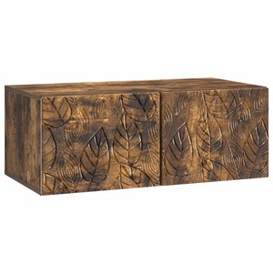 vidaXL Meuble TV mural 78 5 x 31 cm Chêne fumé Bois d'ingénierie