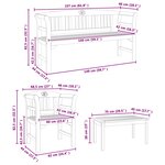 vidaXL Ensemble de salon Rose de jardin 4 Pièces Naturel