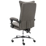 vidaXL Chaise de bureau de massage Gris Tissu