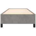 vidaXL Cadre de lit Gris clair 100x200 cm Velours