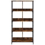 vidaXL Bibliothèque chêne fumé 78 5x33x153 cm bois d'ingénierie