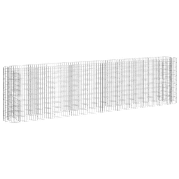 vidaXL Lit surélevé à gabion Fer galvanisé 400x50x100 cm