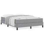 vidaXL Lit à ressorts avec matelas Gris clair 160 x 200 cm tissu