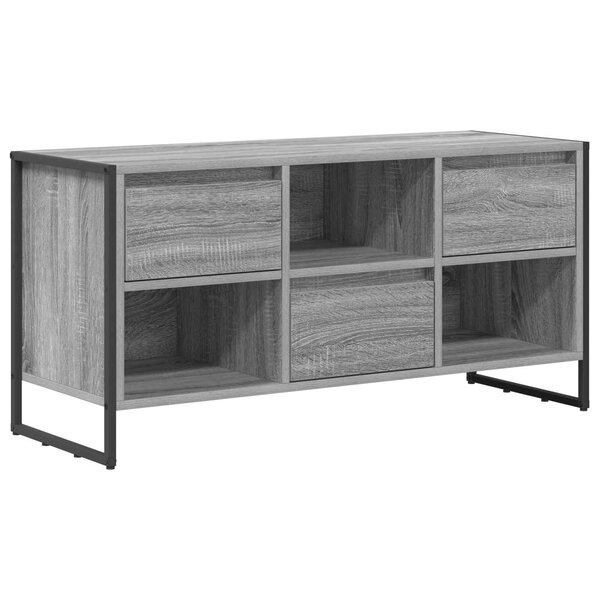 vidaXL Meuble TV Gris Sonoma 100 x 36 x 49 5 cm Bois d'ingénierie
