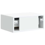 vidaXL Cabinet de chevet mural 2 Pièces Blanc 49 x 34 5 x 20 cm