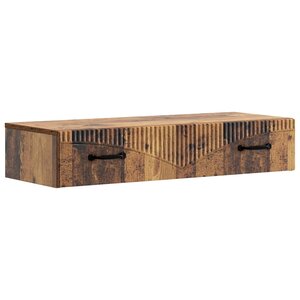 vidaXL Table d'appoint murale 87 5 x 34 5 x 17 cm Bois d'ingénierie