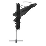 Vidaxl parasol déporté avec mât en acier noir 250x250 cm