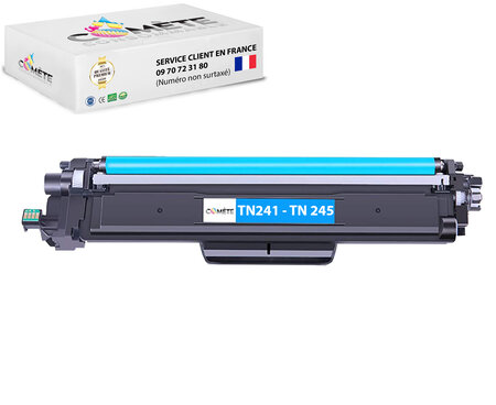 Tn241 tn245 - 1 toner compatible avec brother tn241 tn245 / tn-241 tn-245 / tn 241 tn 245 - cyan