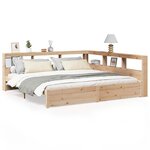 vidaXL Lit bibliothèque sans matelas 180x200 cm bois massif de pin