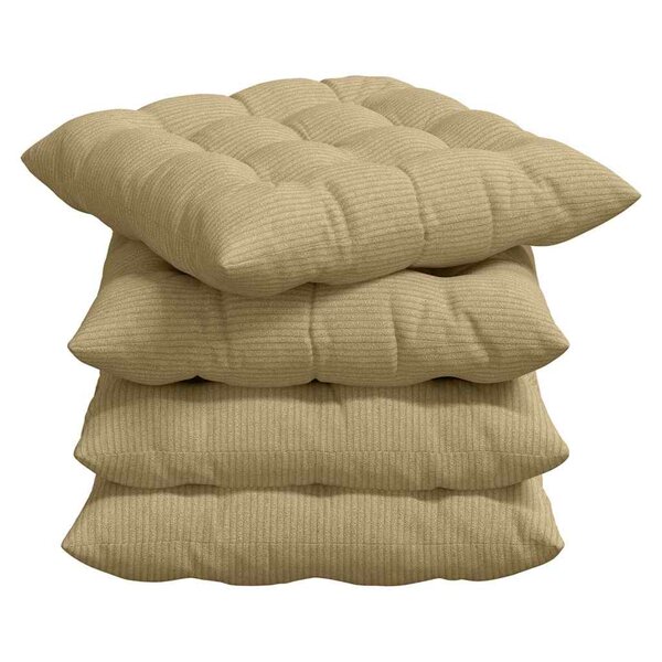 vidaXL Coussins de siège 4 Pièces Vert gris 40 x 40 x 6 cm