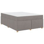 vidaXL Cadre de lit avec matelas Taupe 140 x 200 cm tissu