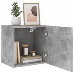 vidaXL Meuble TV mural gris béton 40 5x30x40 cm bois d'ingénierie