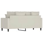 vidaXL Canapé à 2 places Crème 140 cm Velours