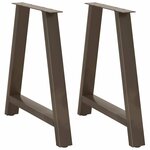 vidaXL Pieds de table à manger en forme de A  2 pièces  80 x (72-73) cm  acier