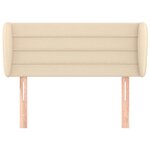vidaXL Tête de lit avec oreilles Crème 103x23x78/88 cm Tissu