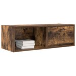 vidaXL Meuble TV chêne fumé 80x31x25 5 cm bois d'ingénierie