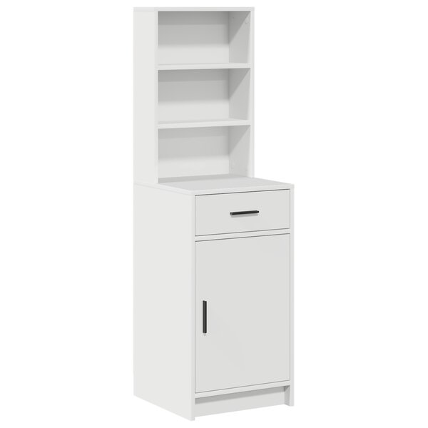 Highboard vidaXL Blanc 40x41x135 cm en bois d'ingénierie