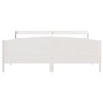 vidaXL Cadre de lit sans matelas blanc 200x200 cm bois massif de pin