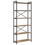 vidaXL Bibliothèque chêne artisanal 80 x 30 x 188 cm Bois d'ingénierie