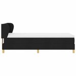 vidaXL Lit à Ressorts avec Matelas Crème 90x200 cm Tissu Noir