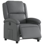 vidaXL Fauteuil inclinable électrique Gris Similicuir