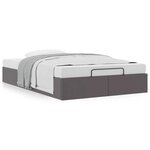 vidaXL Cadre de lit ottoman sans matelas gris 120x200 cm similicuir