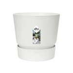 ELHO Pot de fleurs rond Greenville 47 - Extérieur - Ø 47 x H 44,1 cm - Blanc