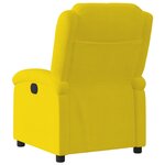 vidaXL Fauteuil inclinable jaune velours