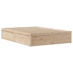 vidaXL Cadre de lit avec tête de lit 120x190 cm bois de pin massif
