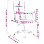 vidaXL Chaise de bureau réglable en hauteur gris foncé tissu