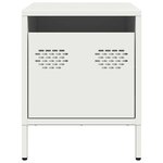 vidaXL Tables de chevet 2 Pièces blanc 35x39x43 5 cm acier
