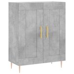 vidaXL Buffet gris béton 69 5x34x90 cm bois d'ingénierie