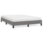 vidaXL Cadre de lit sans matelas gris foncé 140x200 cm tissu