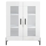 vidaXL Buffet Blanc brillant 69 5x34x90 cm Bois d'ingénierie