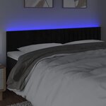 vidaXL Tête de lit à LED Noir 200x5x78/88 cm Velours