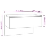 vidaXL Tables de chevet murales 2 Pièces Chêne fumé