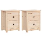 vidaXL Tables de chevet 2 Pièces 50x35x61 5 cm Bois de pin massif