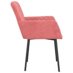 vidaXL Chaises à manger lot de 2 Rose Velours