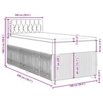 vidaXL Sommier à lattes de lit avec matelas Marron foncé 100x200 cm