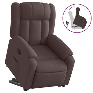 vidaXL Fauteuil inclinable marron foncé tissu