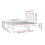 vidaXL Lit coulissant sans matelas 2x(90x190) cm
