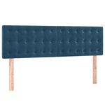 vidaXL Sommier à lattes de lit et matelas Bleu foncé 140x200cm Velours
