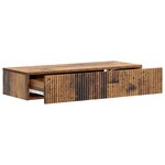 vidaXL Table d'appoint murale 87 5 x 34 5 x 17 cm Bois d'ingénierie